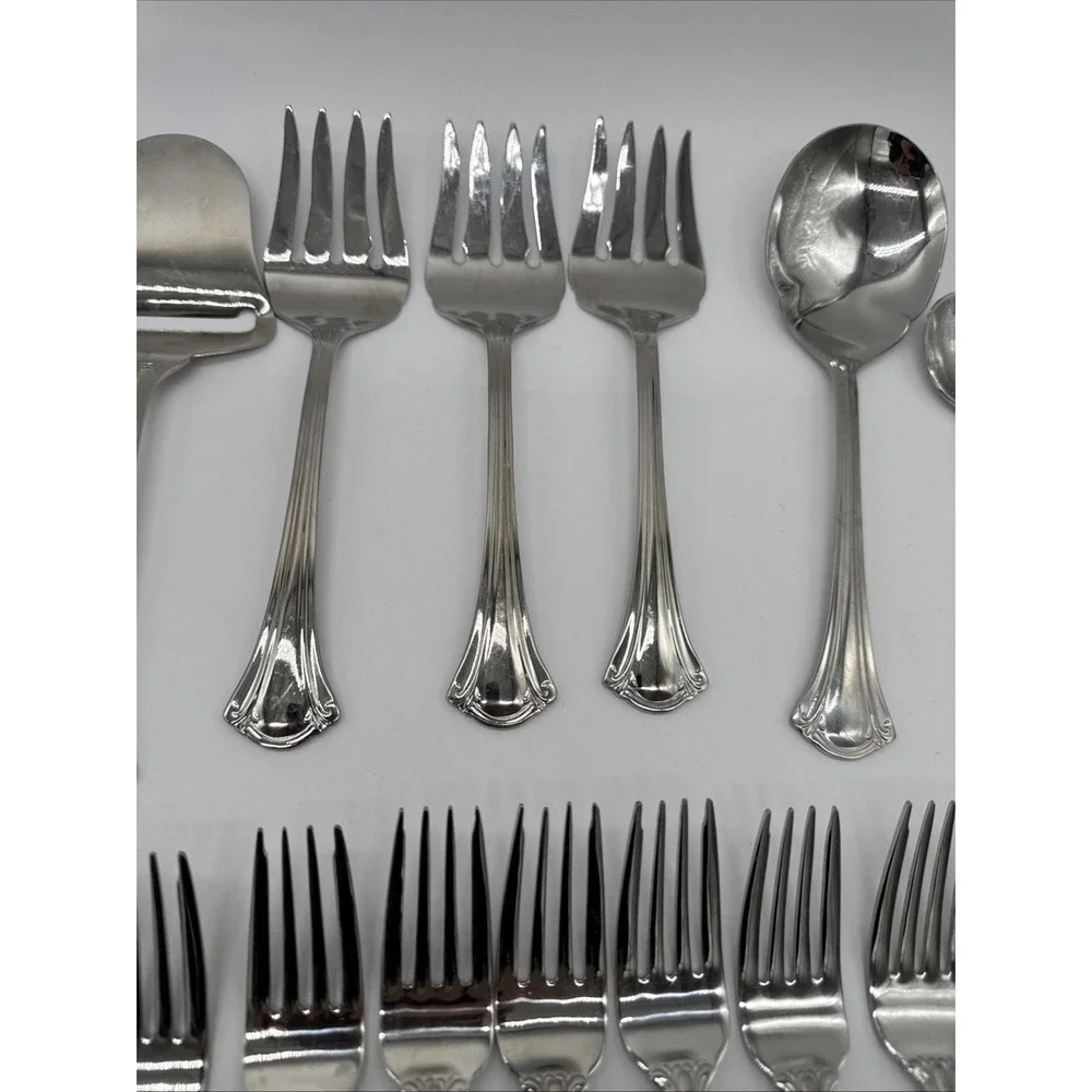 RSVP Stainless TM 18/10 INDONESIA 84 pieces‎ flatware set Mixed European Style